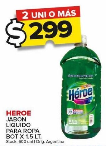Carrefour Maxi Jabón líquido heroe x 1.5l oferta