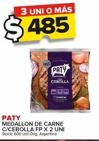 Carrefour Maxi Medallon de carne paty x 2un oferta