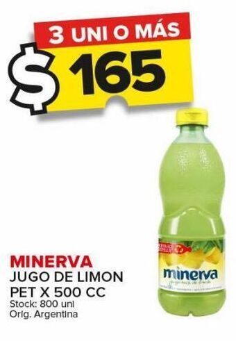 Carrefour Maxi Jugo de limón minerva x 500cc oferta