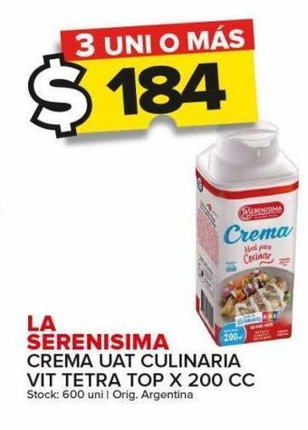 Carrefour Maxi Cremas la serenísima x 200cc oferta