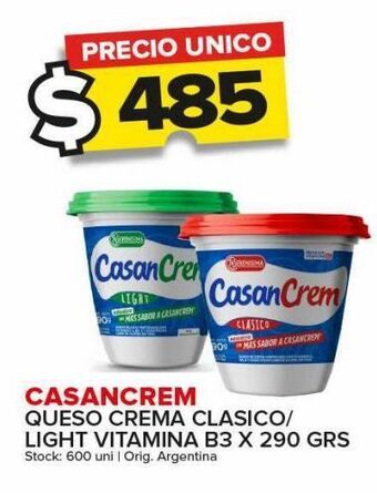 Carrefour Maxi Queso crema casancrem x 290g oferta