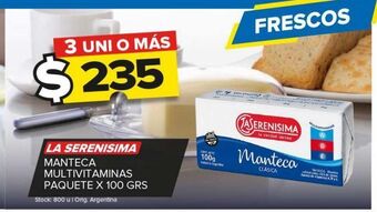Carrefour Maxi Manteca la serenisima oferta