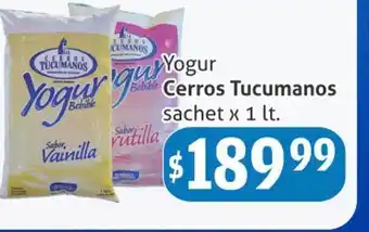Gomez Pardo Yogur cerros tucumanos sachet oferta
