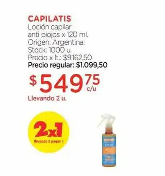 Farmacity Capilatis loción capilar anti pijoas oferta