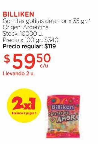 Farmacity Billiken gomitas gotitas de amor oferta