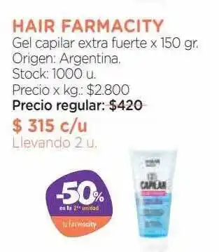 Hair farmacity gel capilar extra fuerte