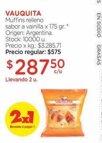 Farmacity Vauquita muffins relleno sabor a vainilla oferta