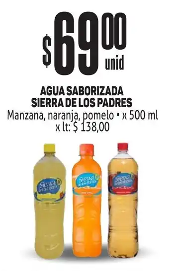 Makro Agua Saborizada Sierra de los Padres manzana, naranja, pomelo x 500ml oferta