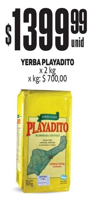 Makro Yerba Playadito x 2kg oferta