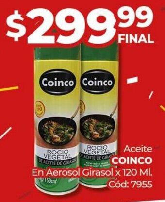 Diarco Aceite Coinco en Aerosol Girasol x 120ml oferta