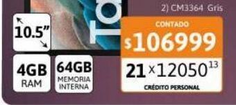 Cetrogar Tablet samsung galaxy tab a8 10.5'' 4gb 64gb gris oferta