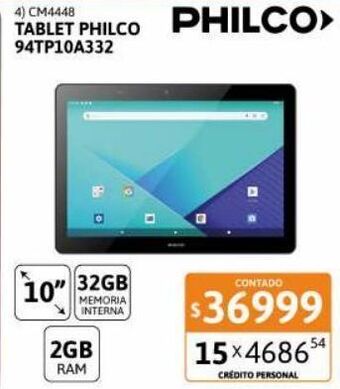 Cetrogar Tablet philco tp10a332 10.1" 2gb oferta