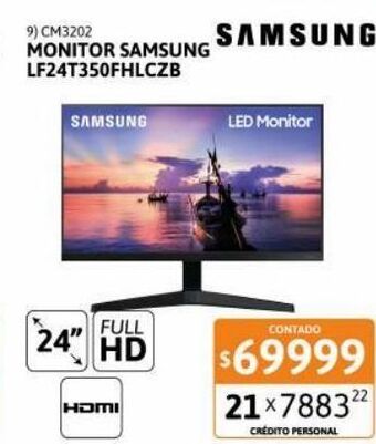 Cetrogar Monitor 24" full hd lf24t350fhlczb samsung oferta