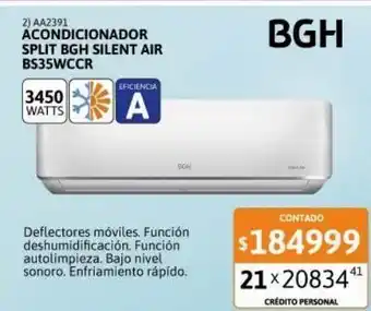 Cetrogar Aire acondicionado bgh oferta
