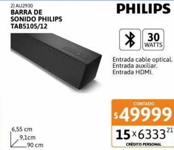 Cetrogar Barra de sonido bt philips tab5105/12 oferta