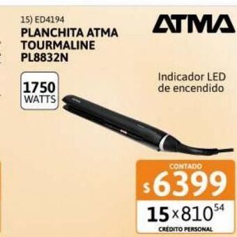 Cetrogar Planchita de pelo atma tourmaline pl8832n oferta