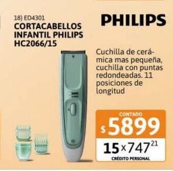 Cetrogar Cortadora de pelo philips hc2066/15 para niños oferta