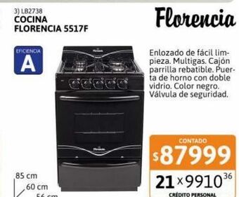 Cetrogar Cocina 5517 f negra 56 cm florencia oferta