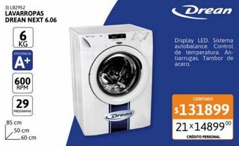 Cetrogar Lavarropas drean next 6.06 eco 6k 600rpm cf oferta