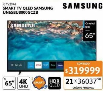 Cetrogar Smart tv led 65" samsung un65bu8000gczb 4k uhd oferta