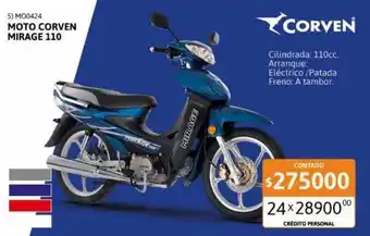 Cetrogar Moto corven mirage 110 oferta