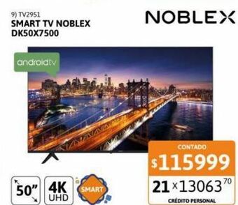 Cetrogar Smart tv led 50" noblex dk50x7500 4k ultra hd oferta