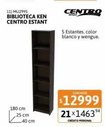 Cetrogar Biblioteca ken centro estant wengue oferta