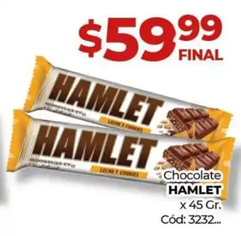 Diarco Chocolate Hamlet x 45g oferta