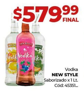 Diarco Vodka New Style Saborizado x 1lt oferta