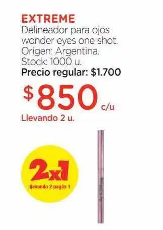 Farmacity Extreme delineador para ojos wonder eyes one shot oferta