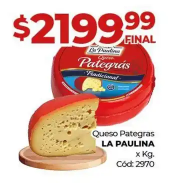 Diarco Queso Pategras La Paulina x kg oferta