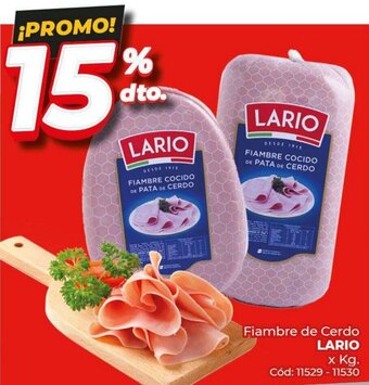 Diarco Fiambre de Cerdo Lario x kg oferta