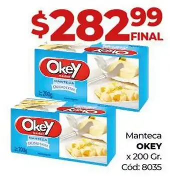 Diarco Manteca Okey x 200g oferta