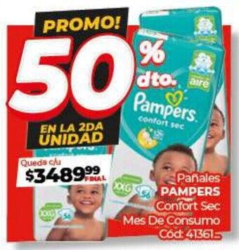 Diarco Pañales Pampers Confort Sec Mes de Consumo oferta