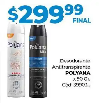 Diarco Desodorante Antitranspirante Polyana x 90g oferta