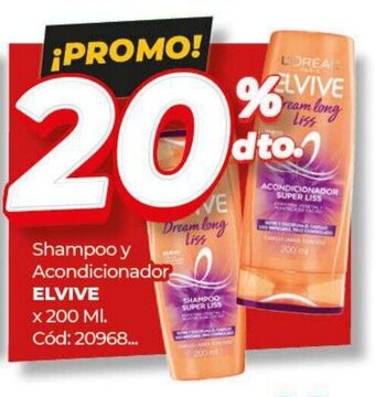 Diarco Shampoo y Acondicionador Elvive x 200ml oferta