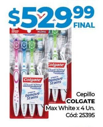 Diarco Cepillo Colgate Max White x 4 un. oferta