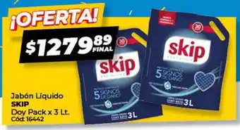 Diarco Jabón Líquido Skip x 3lt oferta