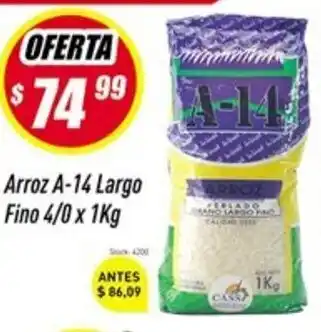 Supermercados Comodin Arroz A-14 Largo Fino 4/0 x 1kg oferta