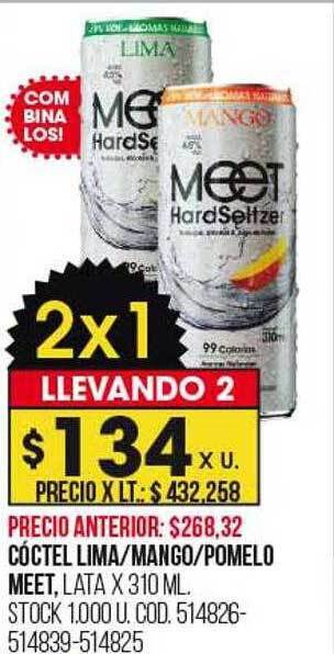 Coto Cóctel lima mango pomelo meet oferta