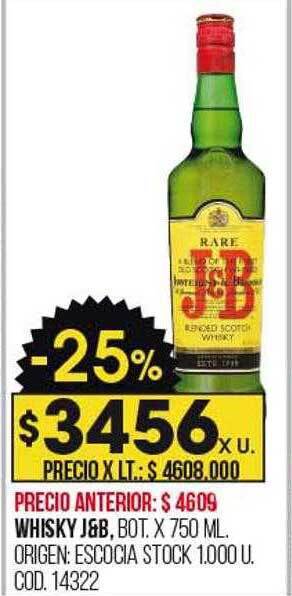 Coto Whisky j&b oferta