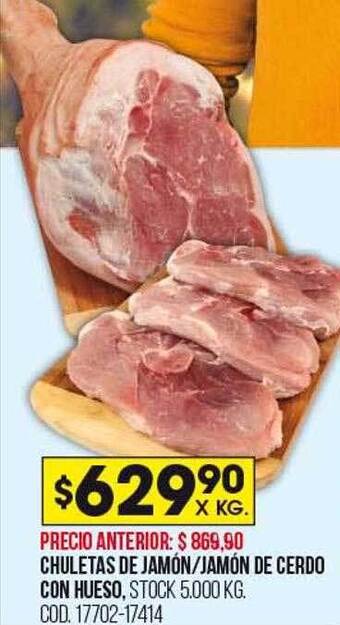 Coto Chuletas de jamón jamón de cerdo con hueso oferta