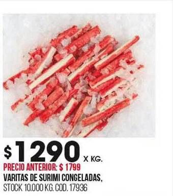 Coto Varitas de surimi congeladas oferta