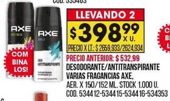 Coto Desodorante antitranspirante varias fragancias axe oferta