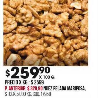 Coto Nuez pelada mariposa oferta