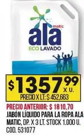 Coto Jabón líquido para la ropa ala matic oferta