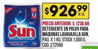 Coto Detergente en polvo para máquinas lavavajilla sun oferta