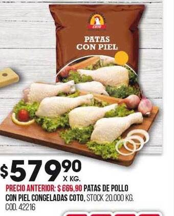 Coto Patas de pollo con piel congeladas coto oferta
