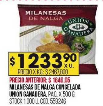 Coto Milanesas de nalga congelada unión ganadera oferta