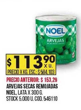 Coto Arvejas secas remojadas noel oferta